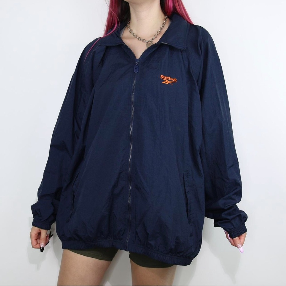 unisex vintage 90’s reebok navy and orange‎